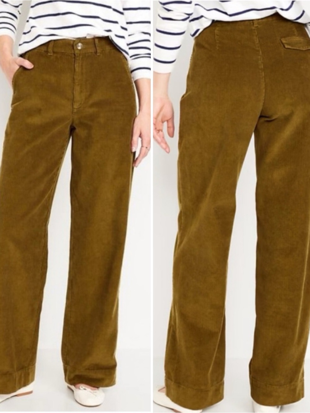 Old Navy High Rise Wide Leg Corduroy Pants - Picture 2 of 7